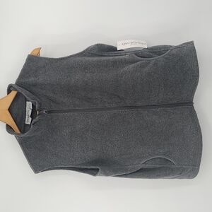 Gray Fleece Zip-Up Vest